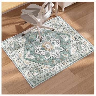 Imagem de VelociTrek Tapete de cadeira de escritório para piso de madeira, tapete de cadeira de mesa antiderrapante para cadeiras de rodinhas, protetor de piso de lamiato de azulejo lavável na máquina para
