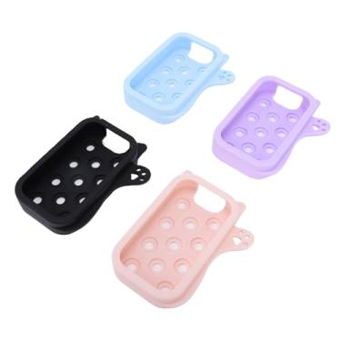 Imagem de ZJchao Capa de Silicone para Spray de Mão, Orelhas de Animais de Estimação, Design Elegante, Capa Protetora Com Chaveiro, à Prova de Vazamento, à Prova de Choque, para Garrafas de (Conjunto de quatro peças)