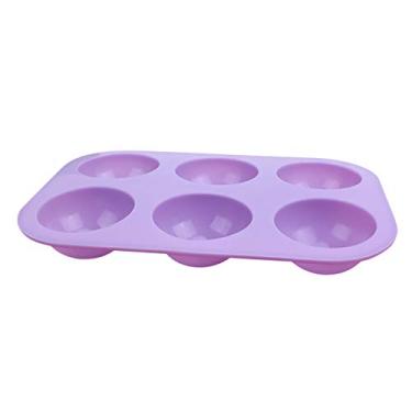 Imagem de Molde de Silicone para Bolo 6 Caviades Meia Esfera Moldes Assado Fabricar Chocolate Geleia Pudim Dome Mouss Auxiliar Prático Cozinha Frio Calor Freezer Micro-ondas Forno Fácil Limpar Lavadora Pratos