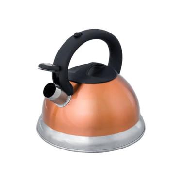 Imagem de Chaleira Inox Dourada com Apito 2L - Fundo Duplo Indução