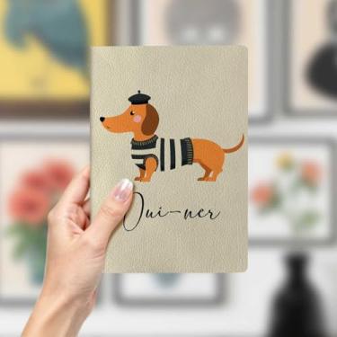 Imagem de Caderno de couro para cães, caderno A5 para anotações no escritório, agenda de 21 x 14,7 cm, agenda, diário de viagem, artigos para cães, presentes para amantes de cães 8