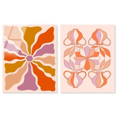 Imagem de Parisian Pink Haven Impressão acrílica sala de estar arte de parede conjunto de 2 por Art Remedy, pronto para pendurar, 16 x 20