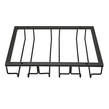 Imagem de GLOGLOW Suporte para Garrafas de Ferro Arte de Cabeça para Baixo Suporte para Copos de Vinho, 3 Fileiras Sob o Armazenamento do Armário, para Vinhos de Metal para Cozinha e Bar, Hardware Doméstico