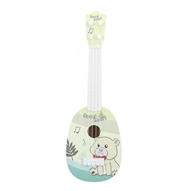 Imagem de Dioche Crianças Brinquedo Ukulele Guitarra Instrumento Musical Seguro Plástico Durável Educação Precoce Crianças Meninos Meninas Idades 3 12 (Tipo 2)
