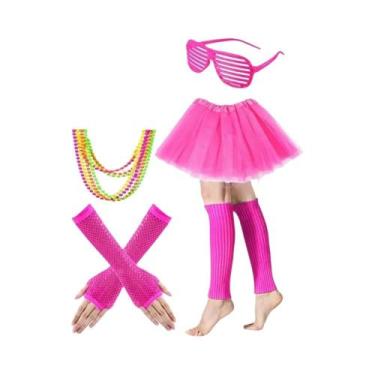 Imagem de Conjunto De Saia Tutu Neon Dos Anos 80 Para Mulheres PESENAR Acessório