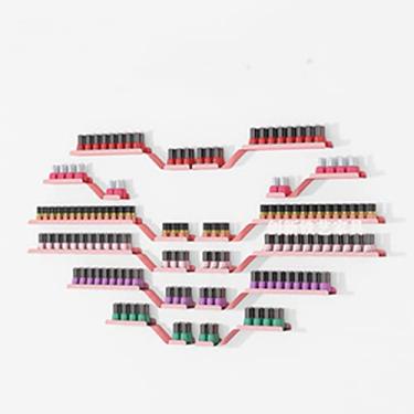 Imagem de Prateleiras de metal para armazenamento de esmaltes de parede, produtos de metal, prateleira de esmalte de parede, suporte organizador de polimento flutuante, usado para expositor de esmalte, óleo