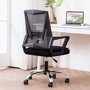 Imagem de Cadeira de escritório executiva ergonômica malha respirável encosto doméstico cadeira de computador cadeira giratória treinamento conferência carga 100 kg (cor: cadeira giratória)