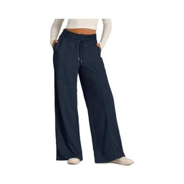 Imagem de Calças De Moletom De Cintura Alta Para Mulheres, Estilo Streetwear, La