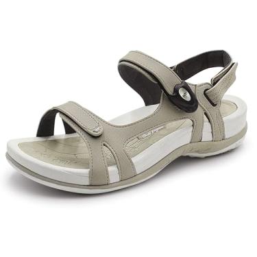 Imagem de Gold Pigeon Shoes Sandálias Femininas Signature, Sandálias Aquáticas Para Mulheres, Conforto, Almofada, Fivela Magnética Ajustável: 9179 Milk Tea, Tamanho 8-8,5 (9179-Tea-39)