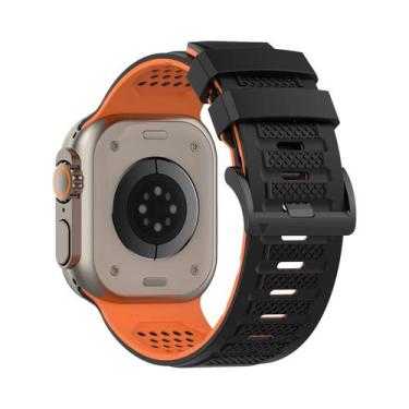Imagem de Pulseira De Silicone Bicolor Para Apple Watch Ultra 3/2, Compatível Co