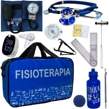 Imagem de Kit Bolsa Fisioterapia Acadêmico Goniômetro Martelo Buck Fita Antropom
