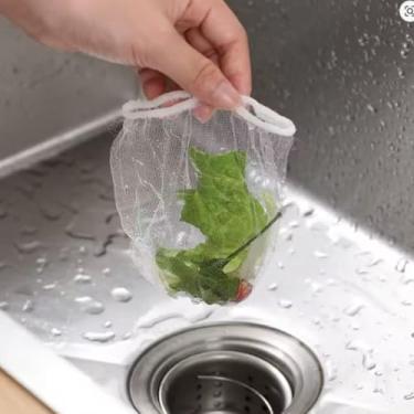Imagem de Kit Protetor de Ralo Descartável c/ 100 unid Adaptável Multiuso Rede Descartável para Ralo de Pia Coleta de Restos de Comida de Cozinha, Cabelos, Ralo de Cozinha Ralo de Banheiro Ralo de Tanque