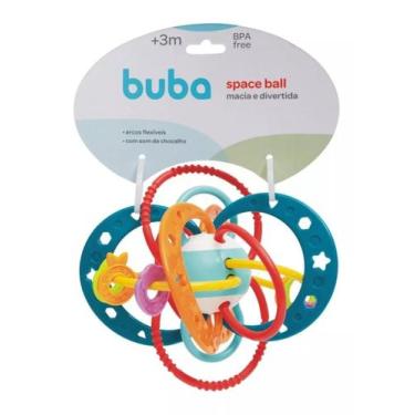 Imagem de Brinquedo Mordedor Chocalho De Bebê Macio Space Ball Buba