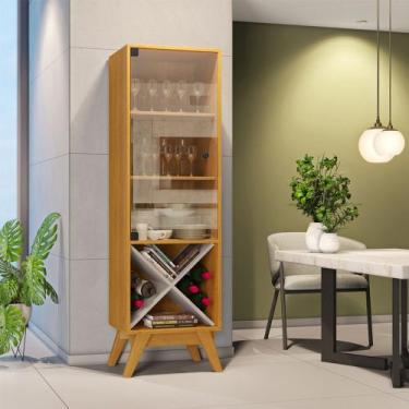Imagem de Cristaleira Graça Candian JCM Movelaria, Cinamomo com Off White
