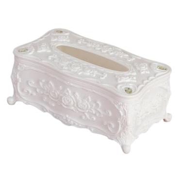 Imagem de Generic Porta-lenços de papel multifuncional com dispensador de guardanapos para banheiros, Branco