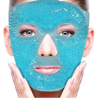 Imagem de Máscara Térmica Facial em Gel Quente e Fria – Alívio para Inchaço, Olheiras, Acne, Enxaqueca e Relaxamento Anatômica, Reutilizável (CORES VARIADAS)
