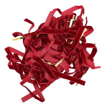 Imagem de Dioche Laços de Fita de Veludo Pingentes Enfeites Artesanais Decorações Festivas para Presentes de árvore de Natal Flores Bolsas Conjunto de 24 Peças Arcos de Natal de Veludo Estilo (Borgonha)