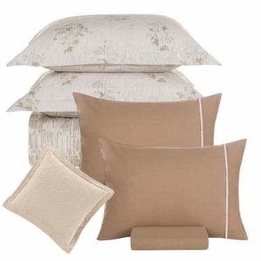 Imagem de Kit Cobre Leito Matelassado Queen Karsten Algodão Percal 7 peças, Cori