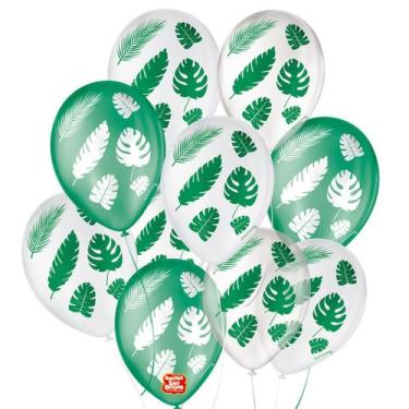 Imagem de Balão São Roque N9 Tema Folhas Tropicais Festa Decoraçao - Crgfestas