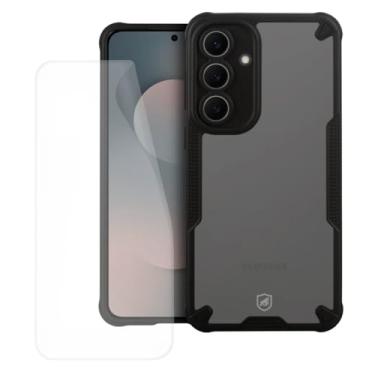 Imagem de Gshield Kit Capa Anti-impacto Rugged Shield Transparente Antiderrapante para Samsung Galaxy S25 FE + Película Hydrogel HD Frontal e Traseira