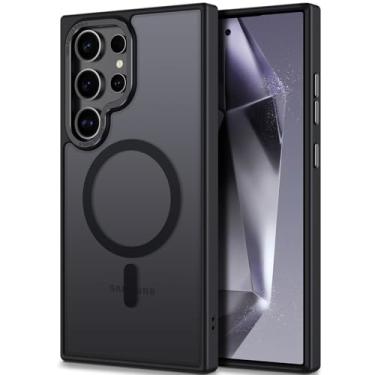 Imagem de Hython Capa para celular Samsung Galaxy S24 Ultra, magnética, translúcida, fosca [compatível com MagSafe] Capa protetora rígida fina e fina à prova de choque para mulheres, homens, meninas, meninos