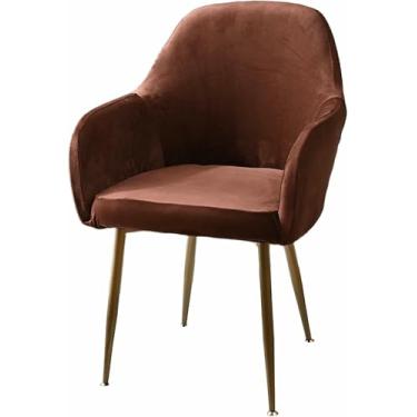 Imagem de Capa protetora para cadeira de jantar com encosto curvo e apoio de braço, elástica, ideal para casa, hotel, escritório e como peça decorativa.