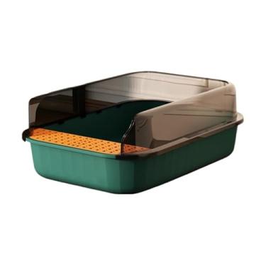 Imagem de Bandeja SanitáRia Semi-Fechada – Com Tapete à Prova De Derrames E Design Que Controla Os Odores, Ideal Para Apartamentos.(Verde Vintage)