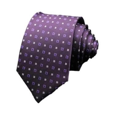 Imagem de Gravata Masculina Estreita Xadrez Azul, Preta E Vermelha Para Casament