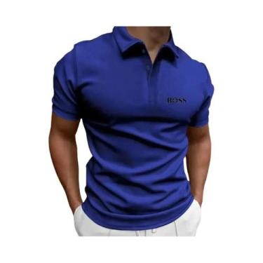 Imagem de Camisa Polo De Negócios De Luxo Para Homens, Rápido Secagem, Estampada