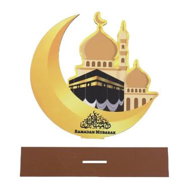 Imagem de Decorações de Ramadã, decoração de mesa Eid Mubarak, placas Happy Ramadan Kareem, suprimentos de festa de mesa Al-Fitr para cozinha doméstica