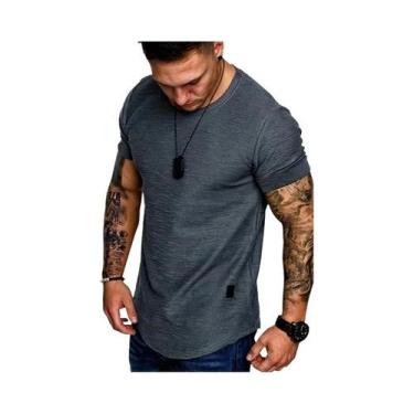 Imagem de Camisetas Masculinas Leves De Manga Curta Com Gola Redonda Moda Casual