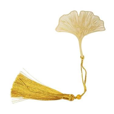 Imagem de Marcador de página de metal para escritório, material escolar, folha retrô, clipe de página de folha de bordo, estilo chinês oco (damasco)