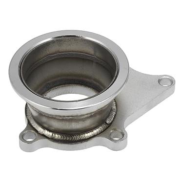 Imagem de X AUTOHAUX Adaptador turbo de flange de 5 parafusos para carro em aço inoxidável prateado adequado para T3 T4 Turbo