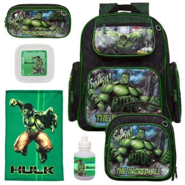 Imagem de Mochila Infantil Menino Hulk Preta Passeio e Itens Toys 2U