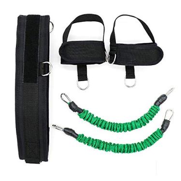 Imagem de Equipamento de treinamento de basquete de látex, corda de tração elástica para treinamento de força muscular das pernas, modelador de corpo, casa, academia, treino, verde, (Verde)