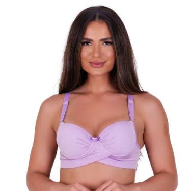 Imagem de Sutiã com Bojo Base Cruzada Alça Reforçada P ao XGG Alice - NAKA MODAS
