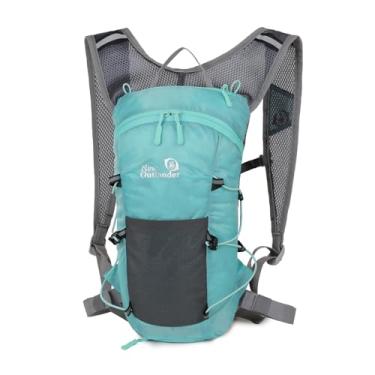 Imagem de Mochila de água para caminhada Mochila resistente à água para corrida para necessidades de acampamento de bexiga de água de 2L Mochila de emergência com design reflexivo (Azul claro)