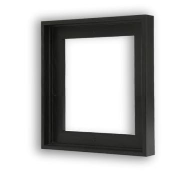 Imagem de VAREIHNAZ Molduras flutuantes de tela para pinturas em tela de 20 x 20 cm, moldura quadrada de tela, molduras flutuantes para tela com 1,5 cm ~ 2,3 cm de profundidade para pintura a óleo (preta