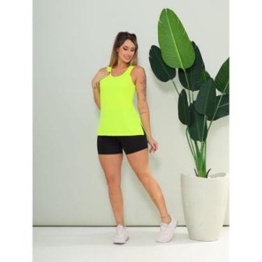Imagem de Conjunto Academia Esportivo Fitness Camiseta Regata Tapa Bumbum e Short Legging Cintura Alta-Feminino