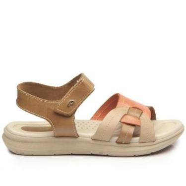 Imagem de Sandália Pegada Feminina em Couro Whisky 232804-02-Feminino