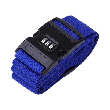 Imagem de Cinta De Segurança Para Bagagem Com Fivela E Cadeado De Senha, Cinto D