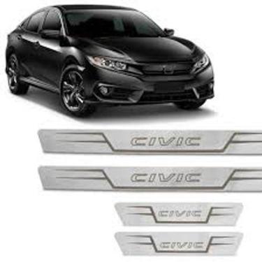 Imagem de Soleira Curva Em Aço Inox Honda Civic 2018-