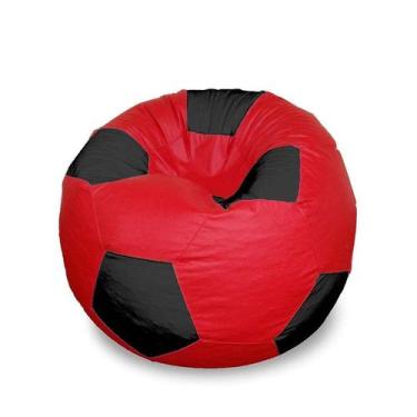 Imagem de Puff Bola Super em material sintético Vermelho & Preto - Phoenix Puff