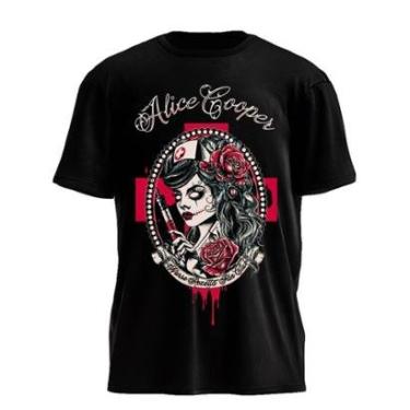 Imagem de Camiseta Alice Cooper Camiseta Banda Alice Cooper Nurse Rose-Masculino