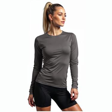 Imagem de Camiseta Térmica Proteção UV Feminina Gola Baixa Manga Longa Cor:;Tamanho:EP;Gênero:Feminino-Feminino