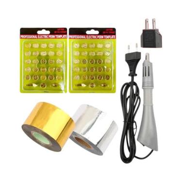 Imagem de Caneta De Estampagem a Quente Elétrica: Kit De Ferramentas Para Artesa