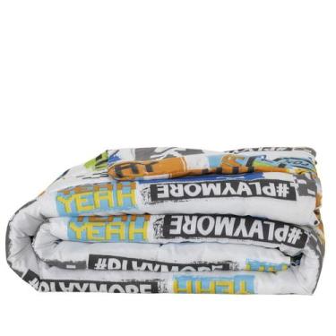 Imagem de Edredom Dupla Face Microfibra Infantil Cama Solteiro Cobre Leito Algod