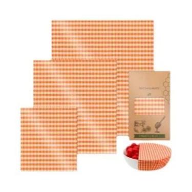 Imagem de Rolos De Envoltórios De Cera De Abelha Reutilizáveis, Armazenamento Ec