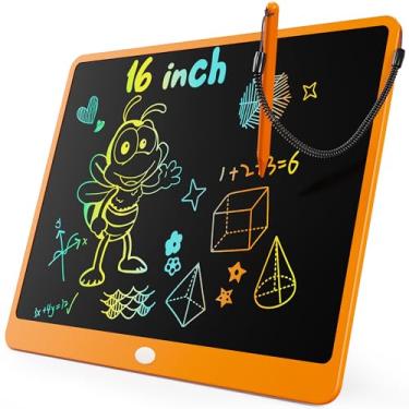 Imagem de KOKODI Tablet LCD para escrita, mesa de desenho colorida para crianças de 40 cm, blocos de desenho eletrônicos reutilizáveis apagáveis, brinquedo educativo e de aprendizagem para meninos e meninas de