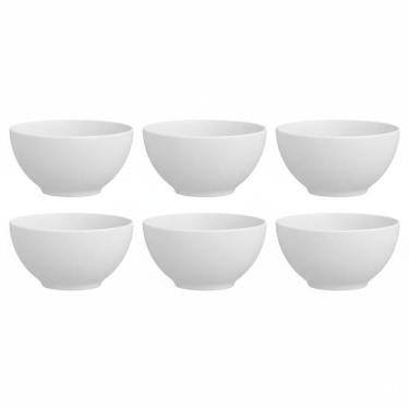 Imagem de Kit 06 Bowl Tigela Capri Branco 410 ml Germer Porcelanas